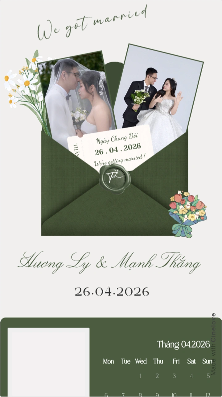 Mẫu thiệp cưới StoryLove